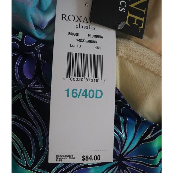 NWT Roxanne Classics V-Neck Sarong Bra Sized Swimsuit Size 16 40D - Picture 14 of 14